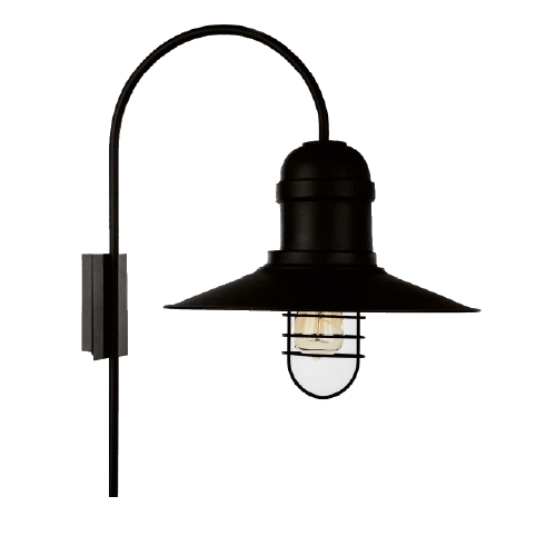 Aplique con pantalla 1 luz E27 negro microtexturado